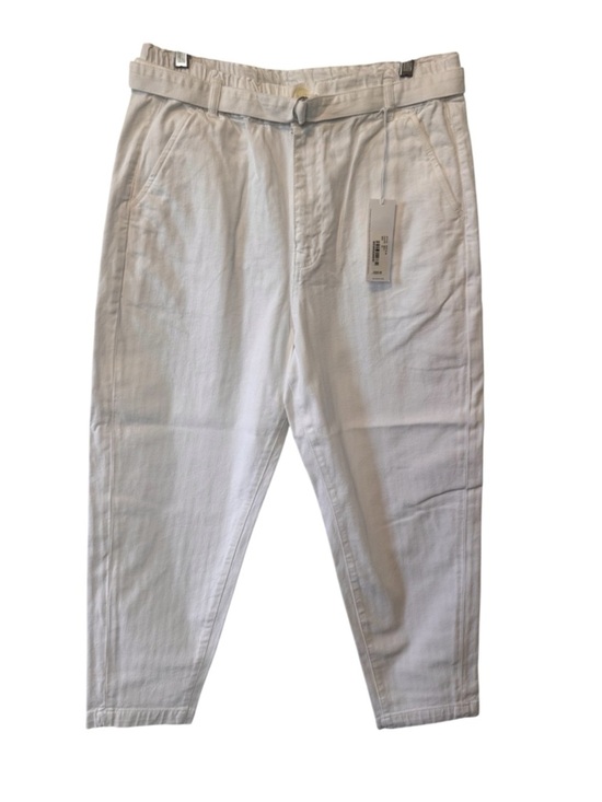 Ag Adriano Goldschmied Denim - Women’s Renn Paperbag Summer White Trouser Pant AG Adriano Jeans Size 12/Size 31